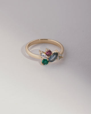 Birthstone cluster ring.