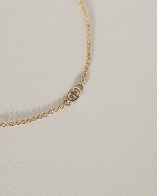 0.10ct oval cut bezel bracelet