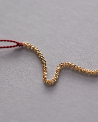 9kt Yellow Gold and Silk Wish Bracelet