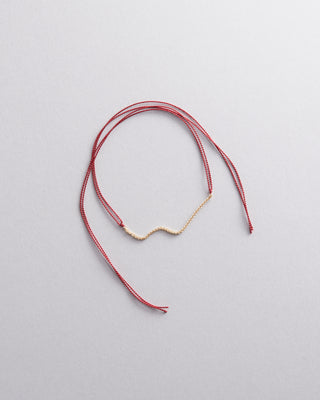 9kt Yellow Gold and Silk Wish Bracelet