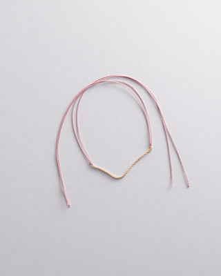 9kt Yellow Gold and Silk Wish Bracelet