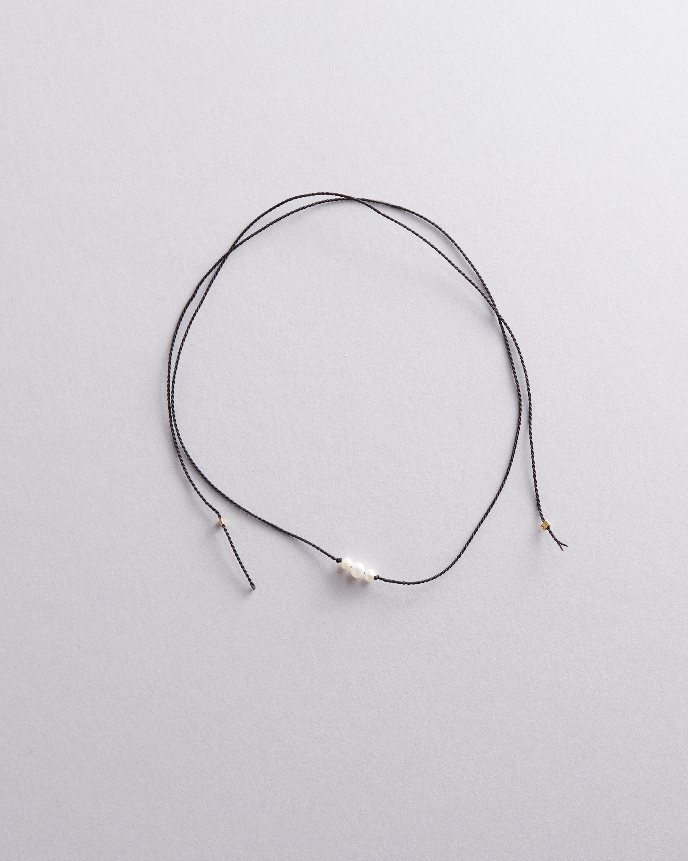 Triple Pearl Silk Wish Bracelet