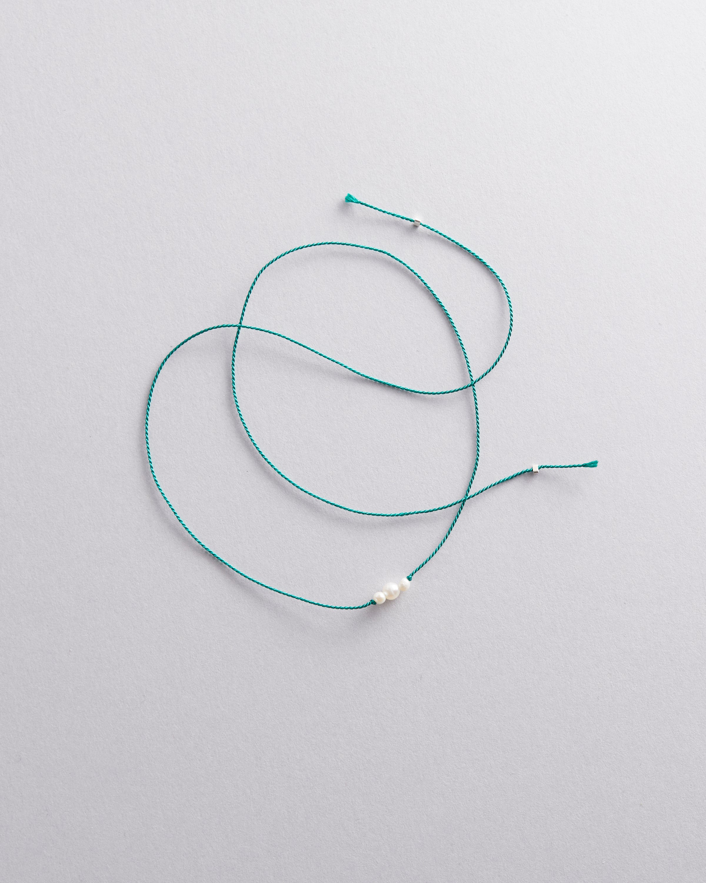 Triple Pearl Silk Wish Bracelet