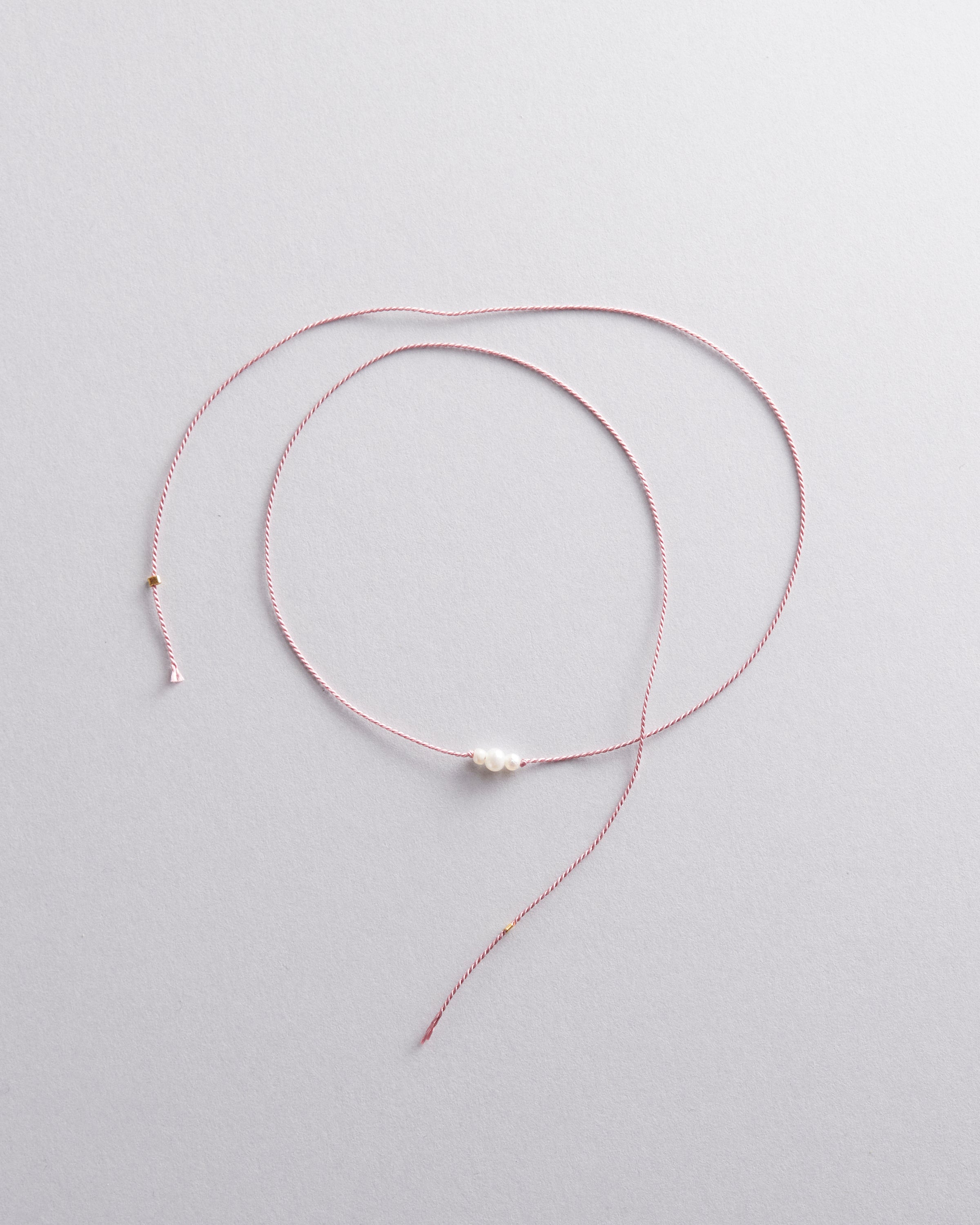 Triple Pearl Silk Wish Bracelet
