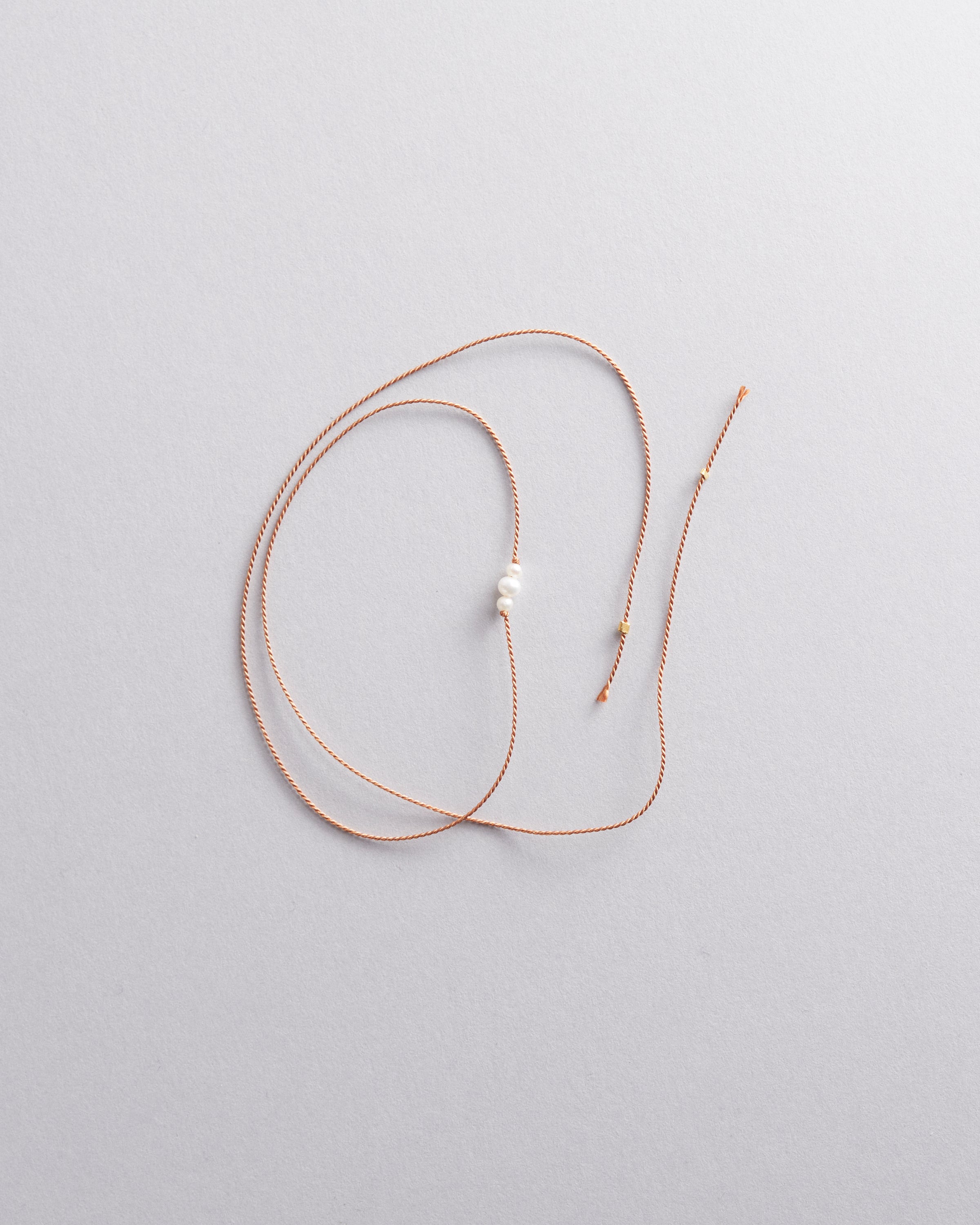 Triple Pearl Silk Wish Bracelet