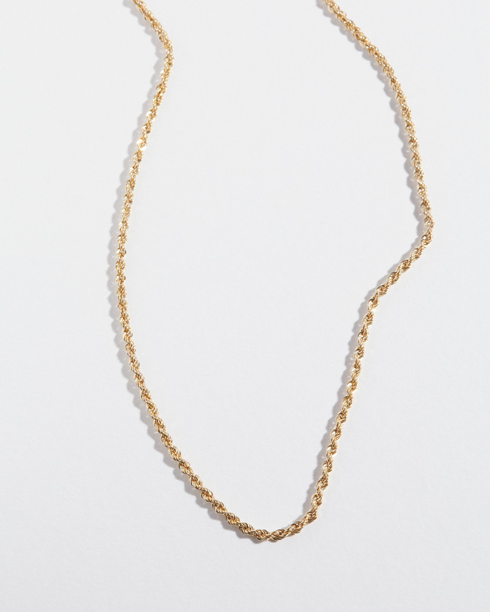 9kt yellow gold rope chain