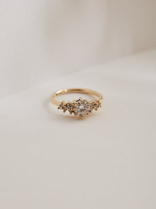 1ct Moissanite cluster ring.