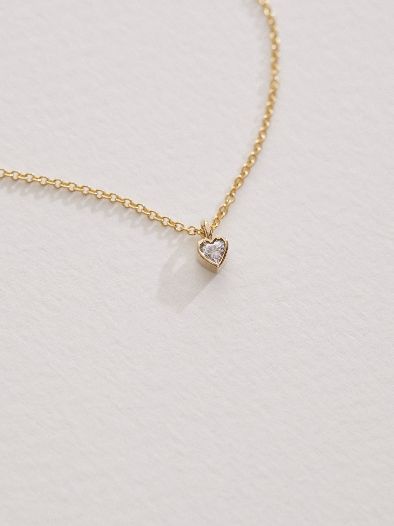 Moissanite heart charm