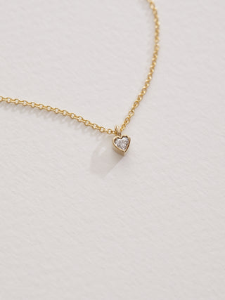 Moissanite heart charm