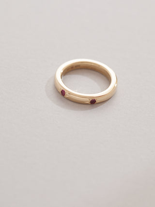 0.06ct Ruby star pavé band.