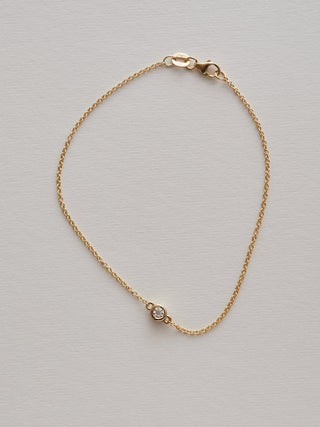 0.10ct round brilliant cut bezel bracelet